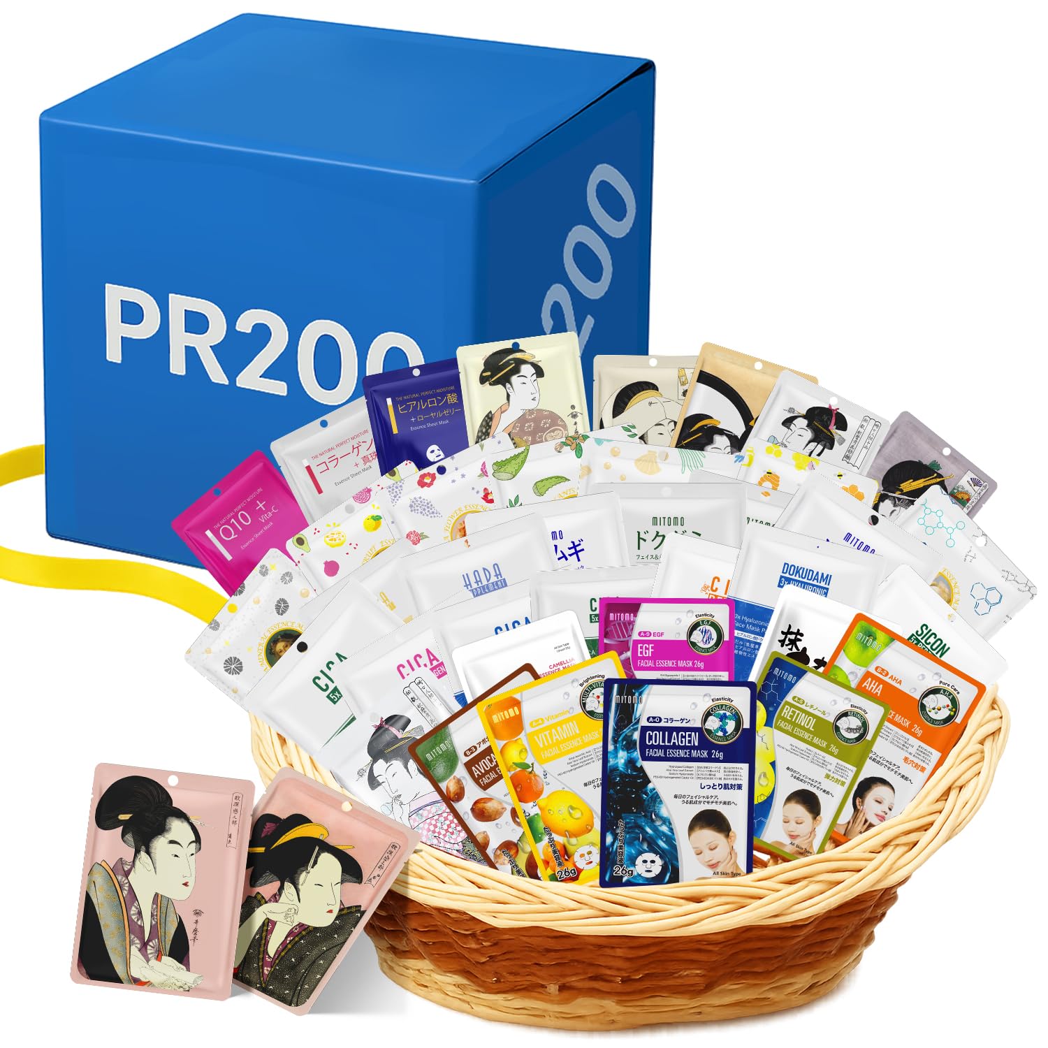 Amazon.co.jp: MITOMO 個別福袋 200枚 個別包装 フェイスパック シート